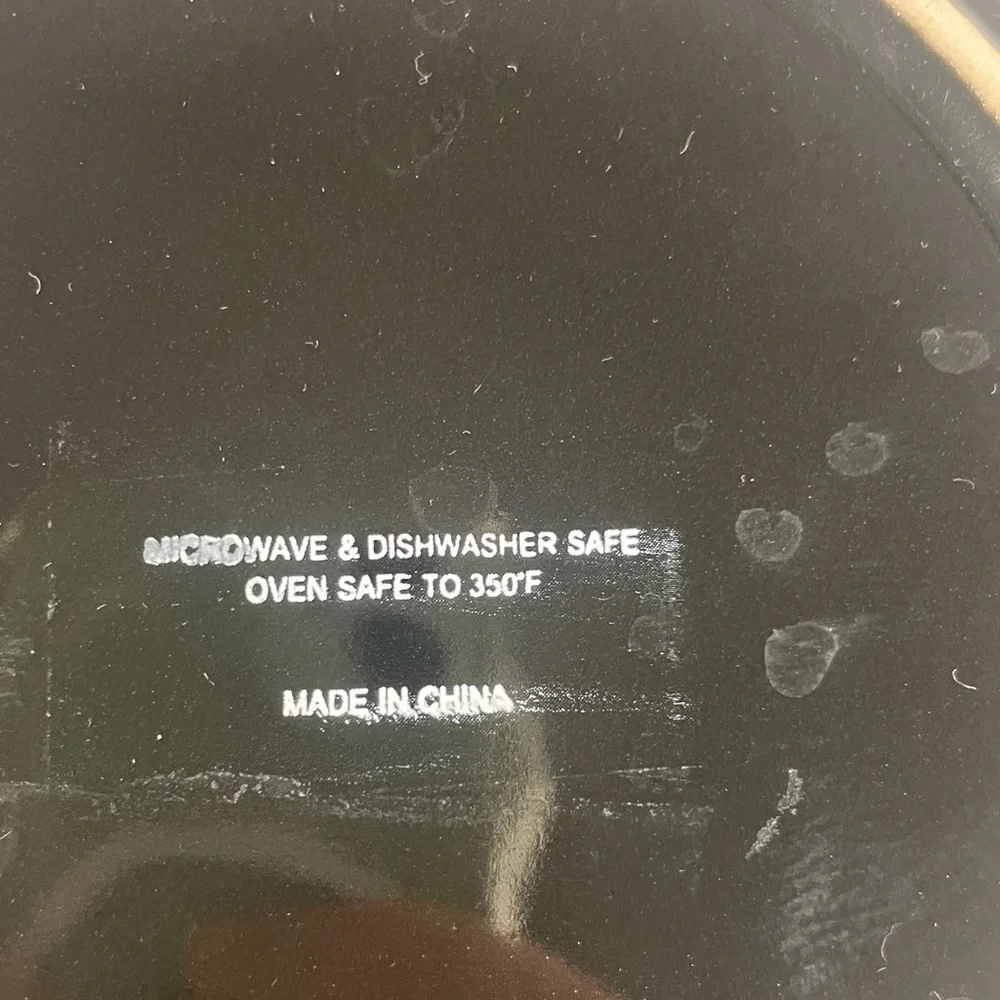 YUM! Black Ceramic Soup Bowl with Handles 7 1/2” L X 3” H NWOT - Picture 5 of 6
